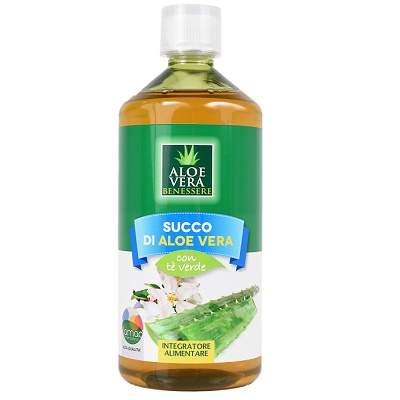 Suc de Aloe Vera cu ceai verde, 1000ml, Benessere
