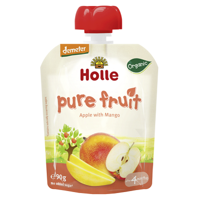 Suc Eco din Mere si Mango, +4luni, 90g, Holle Baby Food