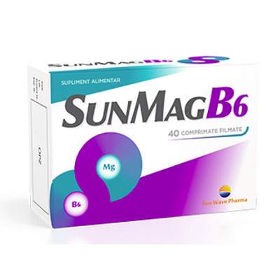Sunmag B6, 40 comprimate, Sun Wave Pharma