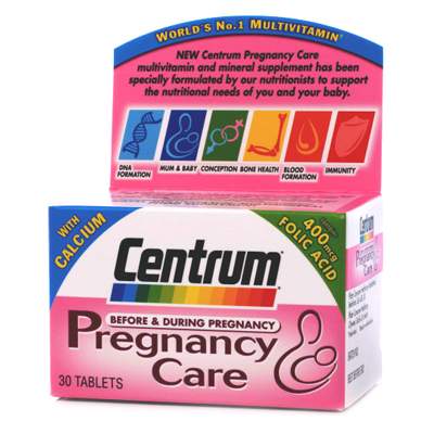 Supliment cu minerale si multivitamine Centrum Pregnancy Care, 30 tablete, Pfizer