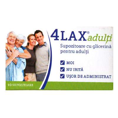 Supozitoare cu glicerina pentru adulti 4Lax, 10 bucati, Solacium Pharma