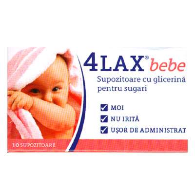 Supozitoare cu glicerina pentru sugari 4Lax, 10 bucati, Solacium Pharma