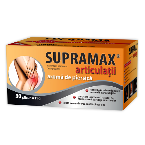 Supramax articulații cu aromă de piersică, 30 plicuri, Z : Farmacia Tei online