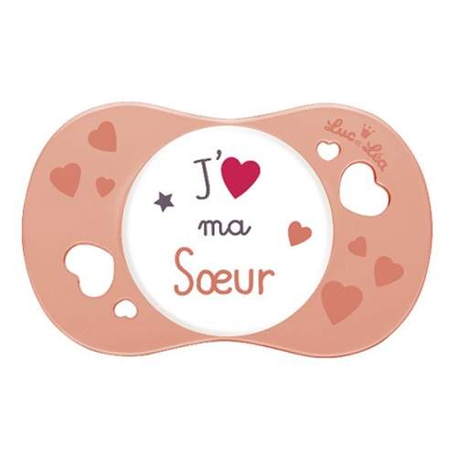 Suzeta din silicon Sym J'aime Ma Soeur, +6 luni, 055269, Luc Et Lea