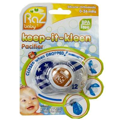 Suzeta Keep-It-Kleen Football, 0-3 ani, Raz Baby