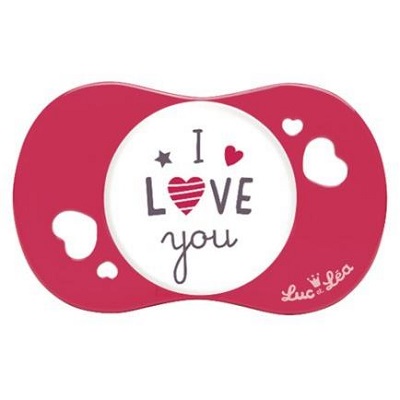 Suzeta silicon I Love You, 350509, +6 luni, Luc Et Lea