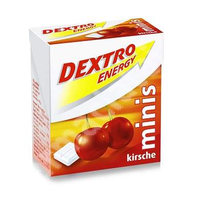 Tablete de dextroza cu aroma de cirese minis, 50 g, Dextro Energy