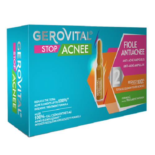 Tratament intensiv Stop Acnee, 10 fiole x2 ml, Gerovital 