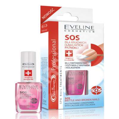 Tratament pentru unghii casante si fragile SOS Nail Therapy, 12 ml, Eveline Cosmetics