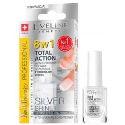 Tratament profesional 8in1 pentru unghii Silver Shine, 12ml, Eveline Cosmetics