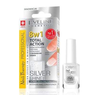 Tratament profesional 8in1 Silver Shine Nail Therapy, 12 ml, Eveline Cosmetics