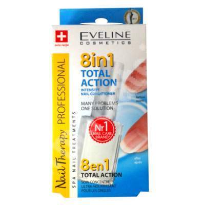 Tratament regenerator Total Action Nail Therapy 8IN1, 12 ml, Eveline Cosmetics