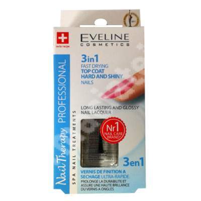 Tratament solutie cuprinzatoare 3in1 Nail Therapy, 12 ml, Eveline Cosmetics
