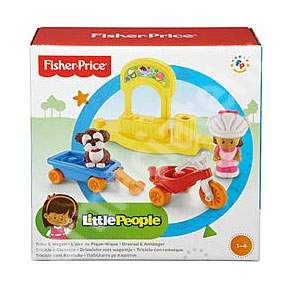 Tricicleta cu remorca Little People, Y8203, Fisher Price