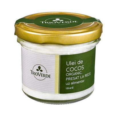 Ulei de cocos Organic uz alimentar, 125 ml, Trio Verde