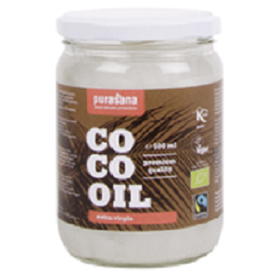 Ulei organic de cocos extra virgin, 500 ml, Purasana