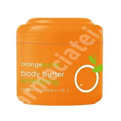 Unt de corp cu unt de portocale, omega 3 + 6 si vitamina E, 200 ml, Ziaja