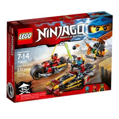 Urmarirea Ninja cu motocicleta Ninjago, 7-14 ani, L70600, Lego 