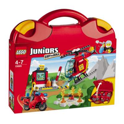 Valiza pompieri Juniors, 4-7 ani, L10685, Lego