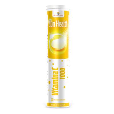 Vitamina C 1000mg Sun Health, 20 comprimate efervescente, Sun Wave Pharma