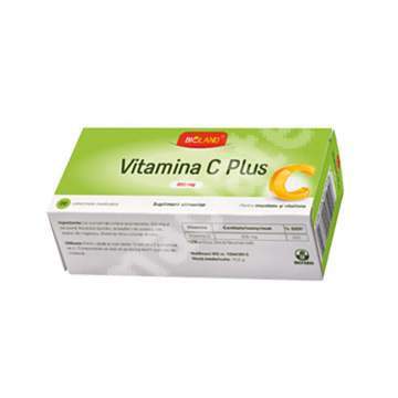 Vitamina C Plus Bioland 200 mg, 20 comprimate, Biofarm