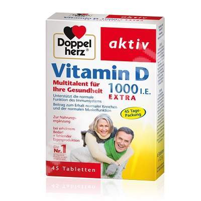 Vitamina D, 1000 ui Extra, 45 comprimate, Doppelherz