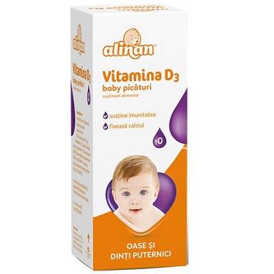 Vitamina D3 picaturi Alinan, +0 luni, 10 ml, Fiterman Pharma