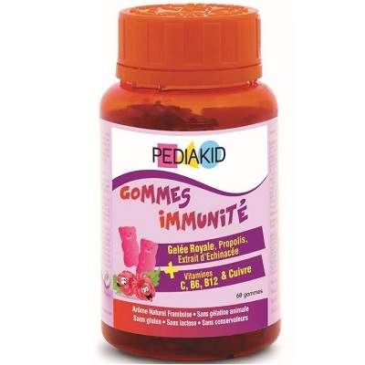 Vitamine Imunitate cu laptisor de matca si echinacea, bucati, Pediakid