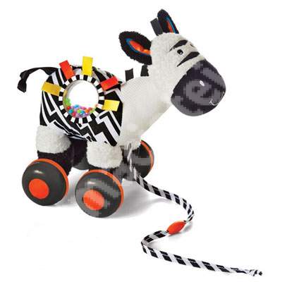 Zebra cu roti, 401030, Manhattan Toys
