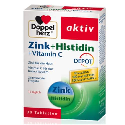 Zinc, Histidina si Vitamina C DEPOT Doppelherz Aktiv, 30 tablete, Queisser Pharma