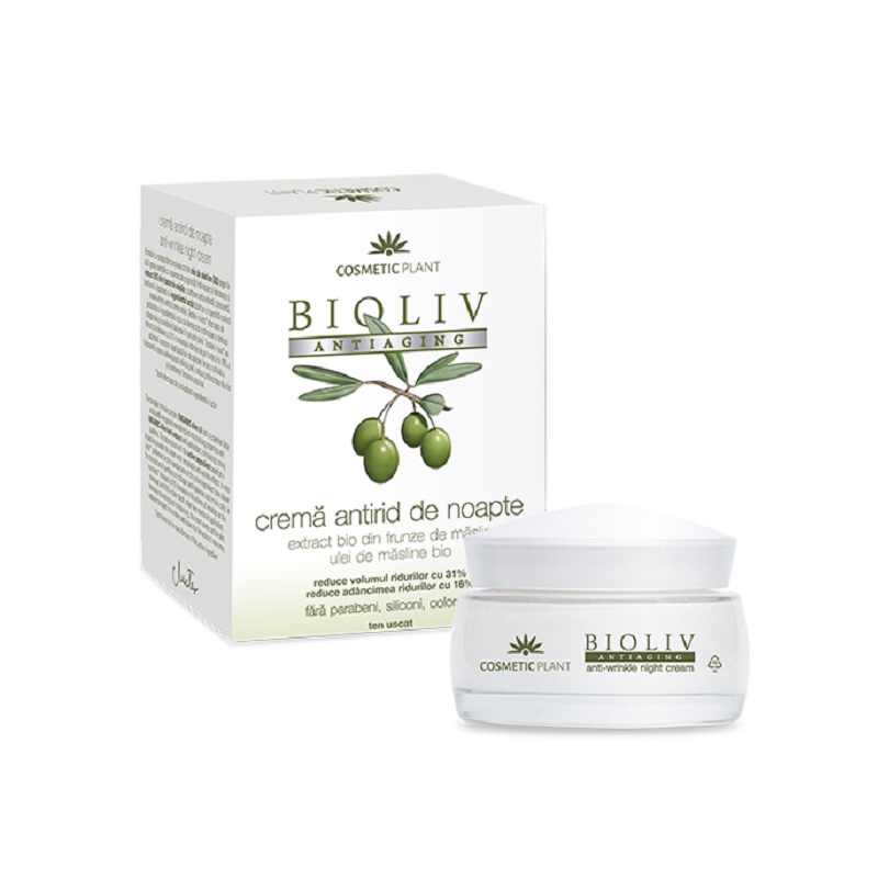 Crema antirid de noapte Bioliv Antiaging, 50 ml, Cosmetic Plant