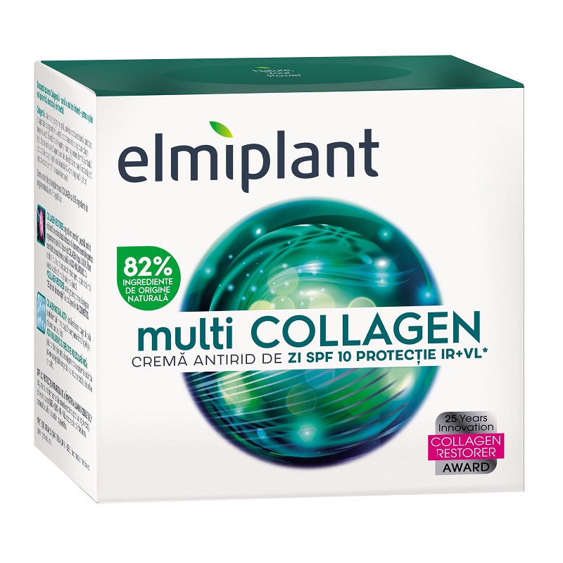 Crema antirid de zi SPF 10 Multi Collagen, 50 ml, Elmiplant