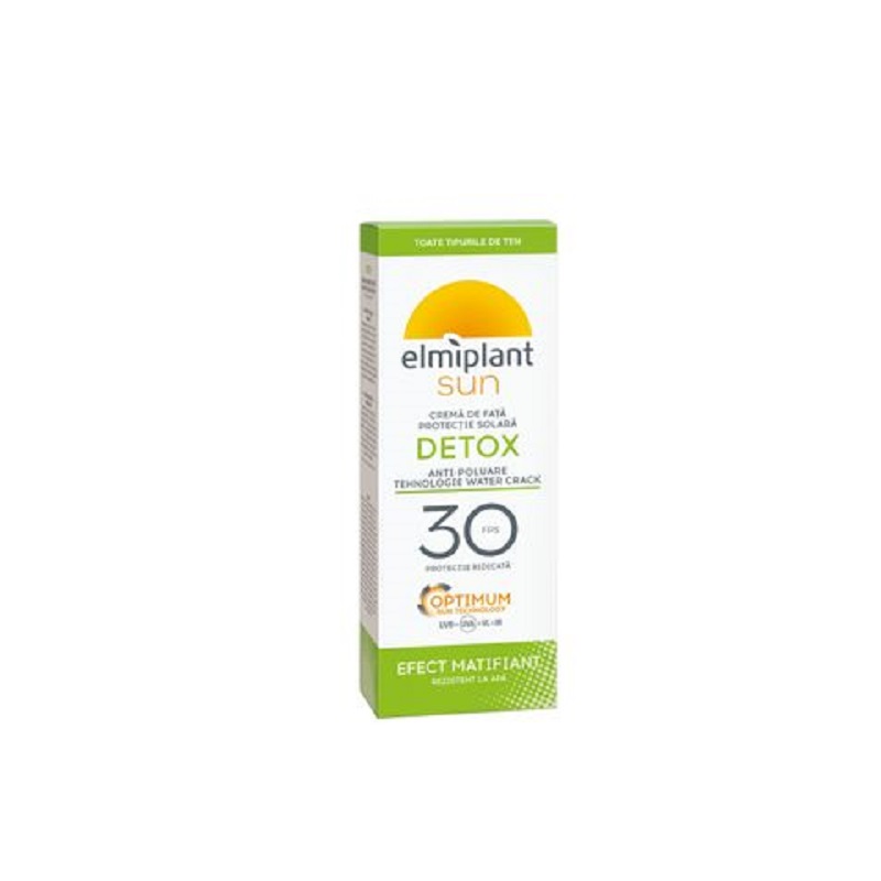 Crema de fata SPF 30, Optimum Detox, 50 ml, Elmiplant