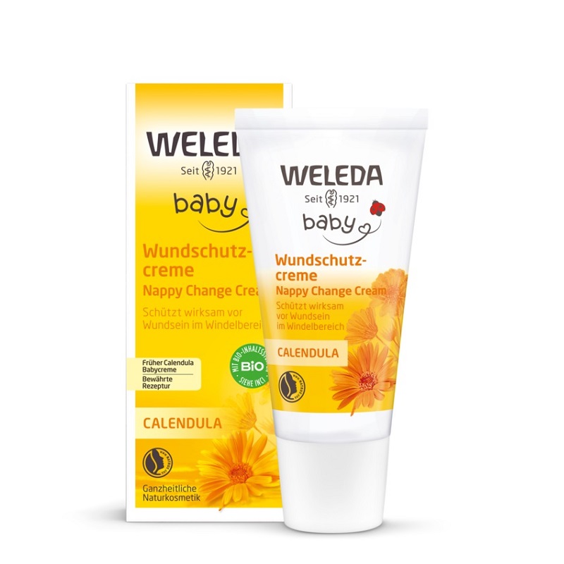 Crema de galbenele pentru zona scutecului Baby, 75 ml, Weleda
