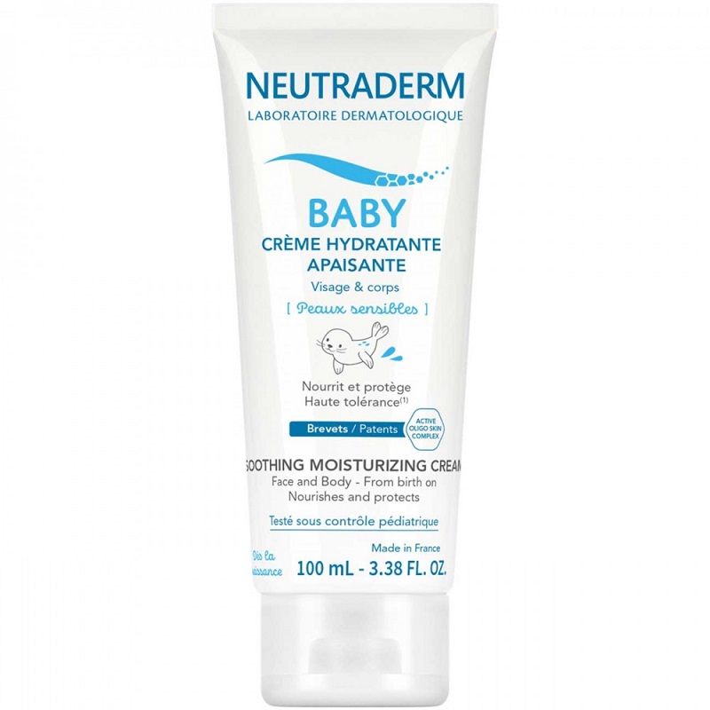 Crema hidratanta calmanta pentru fata si corp Baby, 100 ml, Neutraderm