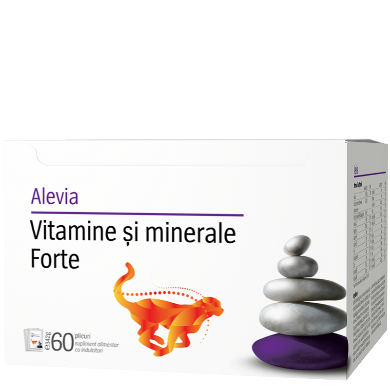 Vitamine si minerale forte, 60 plicuri, Alevia