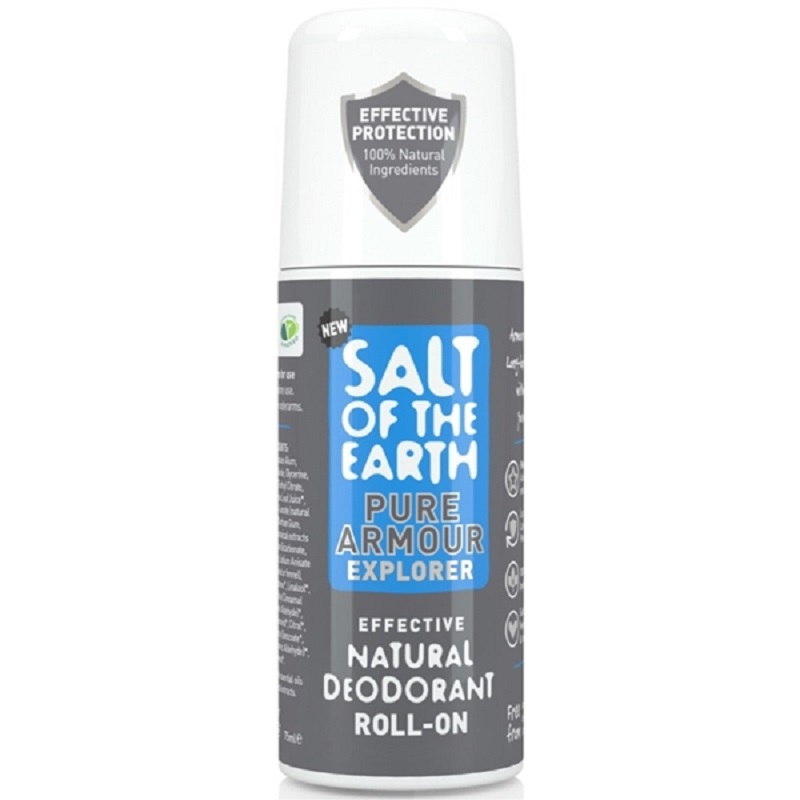 Deodorant Roll On, Salt Of The Earth Pure Armour, 75 ml, Crystal Spring