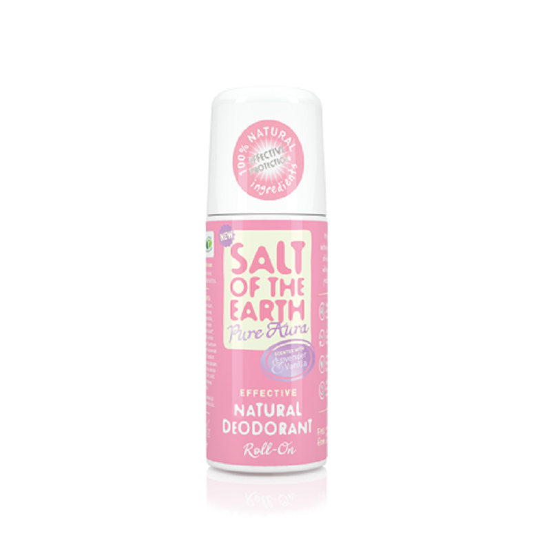 Deodorant Roll On, salt of the earth Pure Aura, Lavanda si Vanilie, 75 ml, Crystal Spring