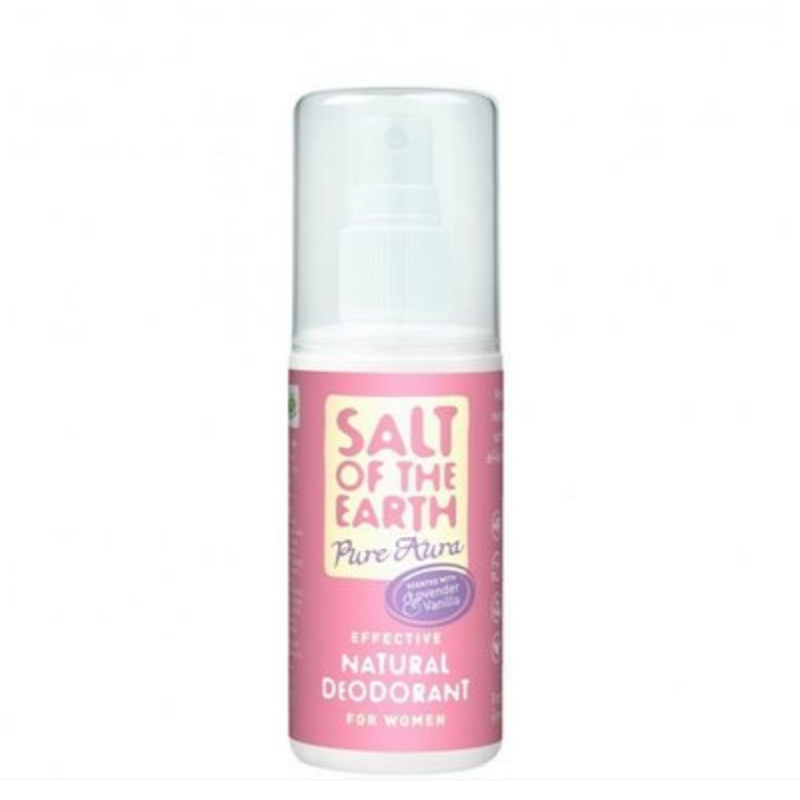 Deodorant Spray Pure Aura cu Lavanda si Vanilie, Salt Of The Earth, 100 ml, Crystal Spring