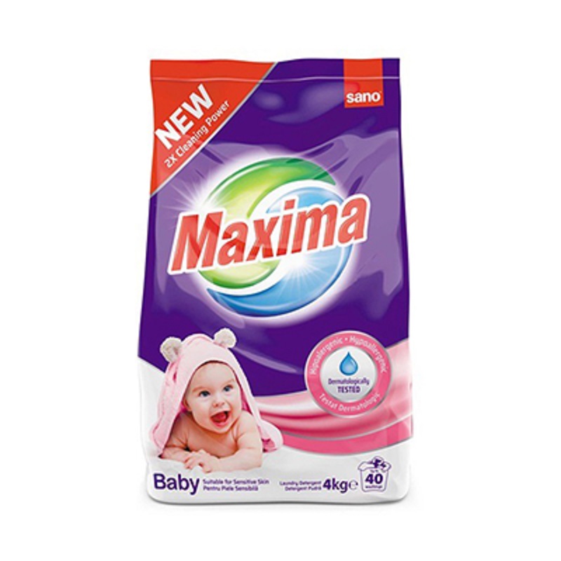 Detergent pudra pentru rufe Baby, 4 kg, Sano Maxima