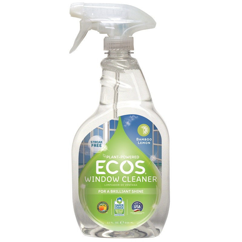 Detergent  Spray pentru geamuri si suprafete cu bambus si lamaie, 650 ml, Ecos