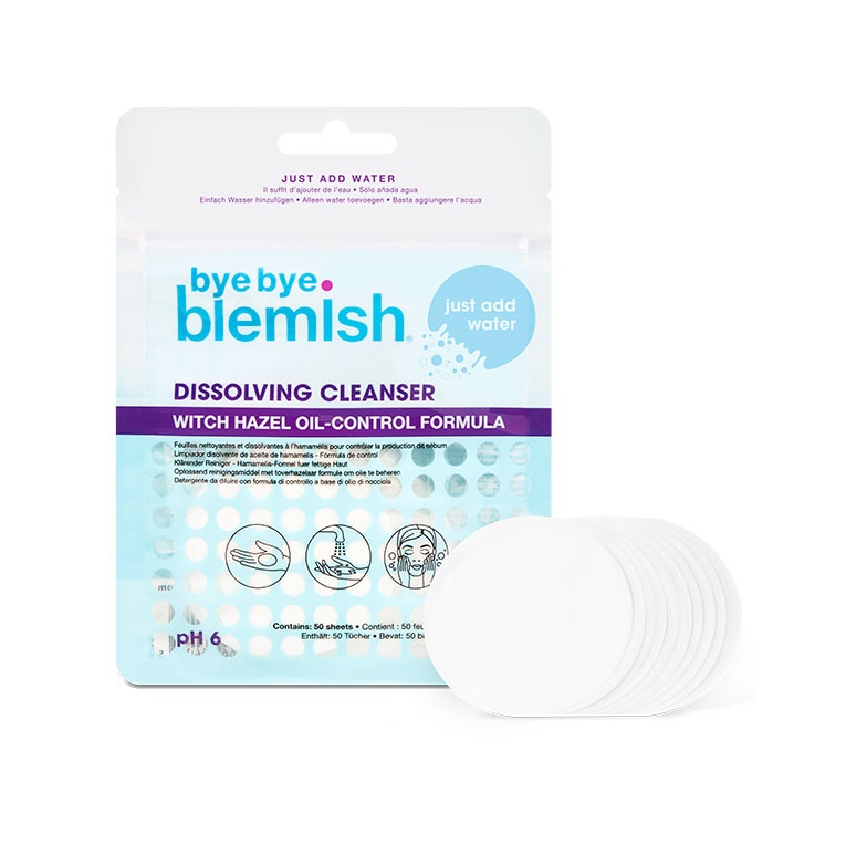 Dischete demachiante Dissolving Cleanser BBB16408, 50 bucati, Bye Bye Blemish