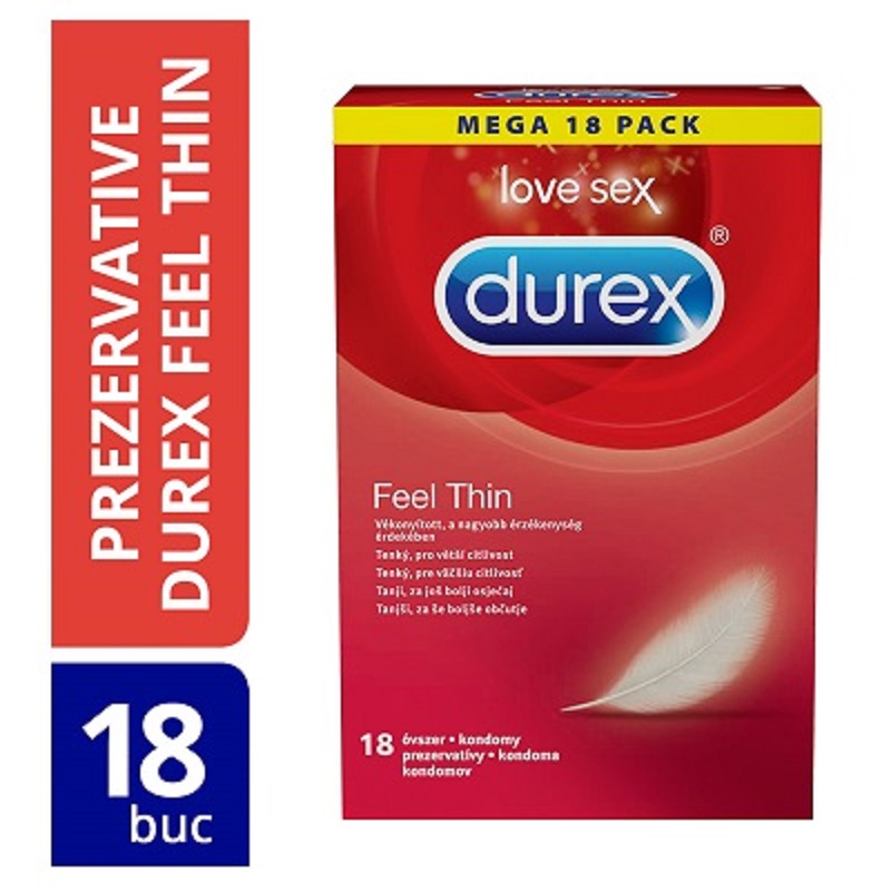 Durex Feel Thin 18 Prezervative Reckitt Bebe Tei 0284