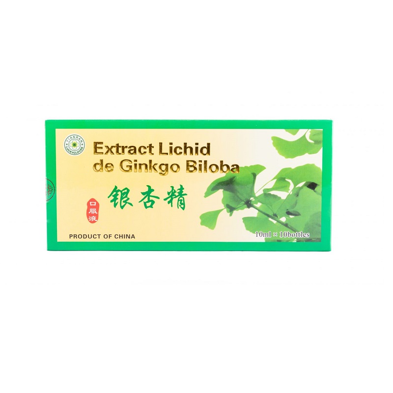 Extract Lichid de Ginkgo Biloba, 10 fiole x 10 ml, Sany Intercom