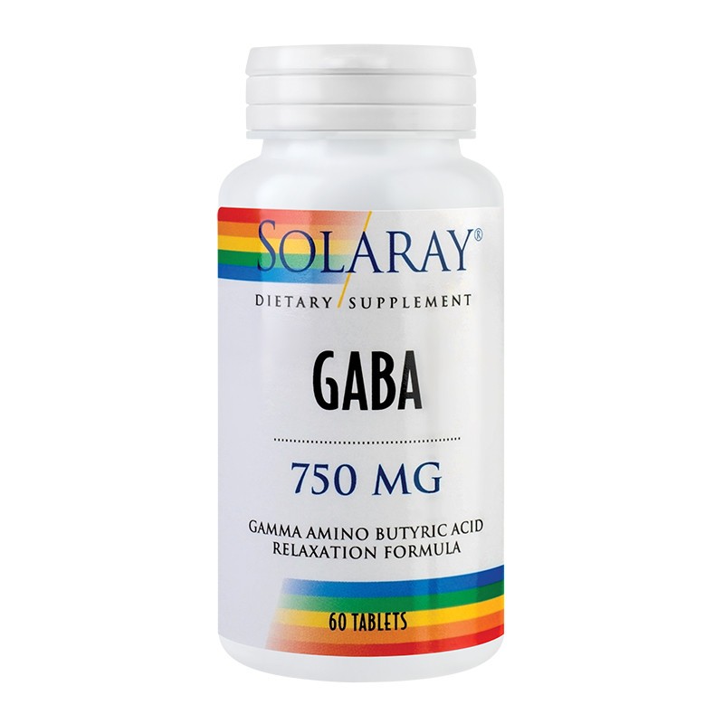 Gaba, 750mg, 60 tablete, Solaray