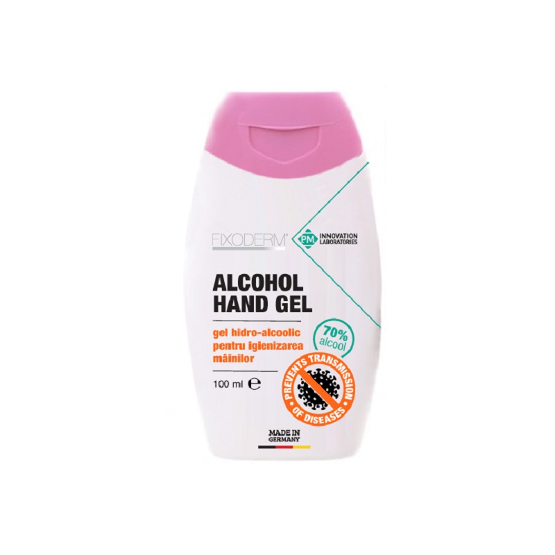 Fixoderm Gel hidro-alcoolic pentru igienizarea mainilor, 100 ml, Pharmagenix AI