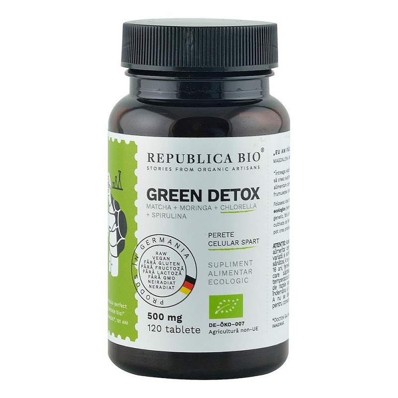 Green Detox 500 mg, 120 tablete, Republica Bio