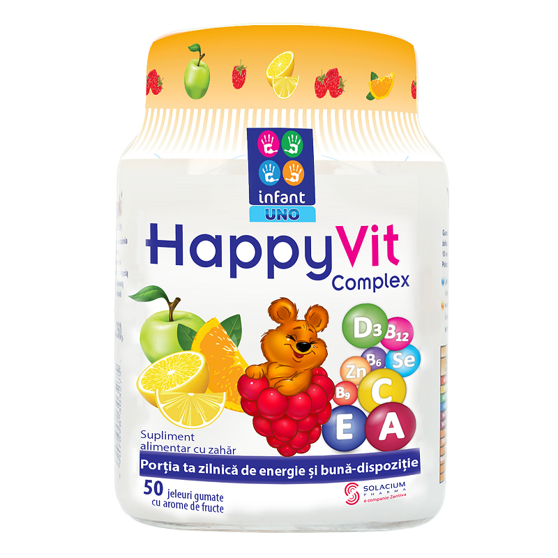 HappyVit Complex, 50 jeleuri gumate, Infant Uno