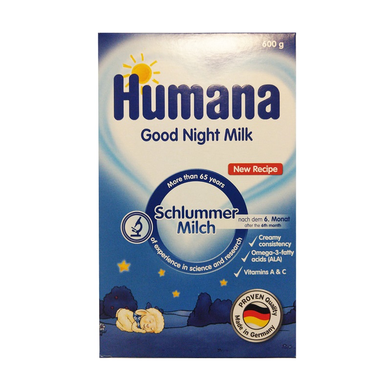 Formula de lapte de noapte buna, 600 g, Humana
