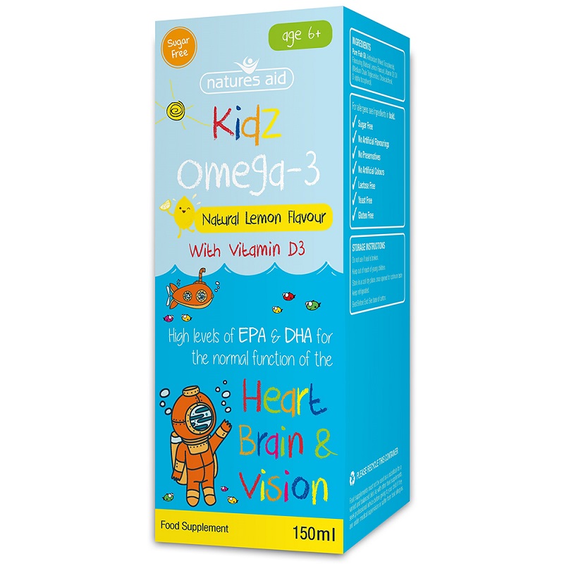 Kids Omega 3 + Vitamina D3, 150 ml, NAT139510, Natures Aid